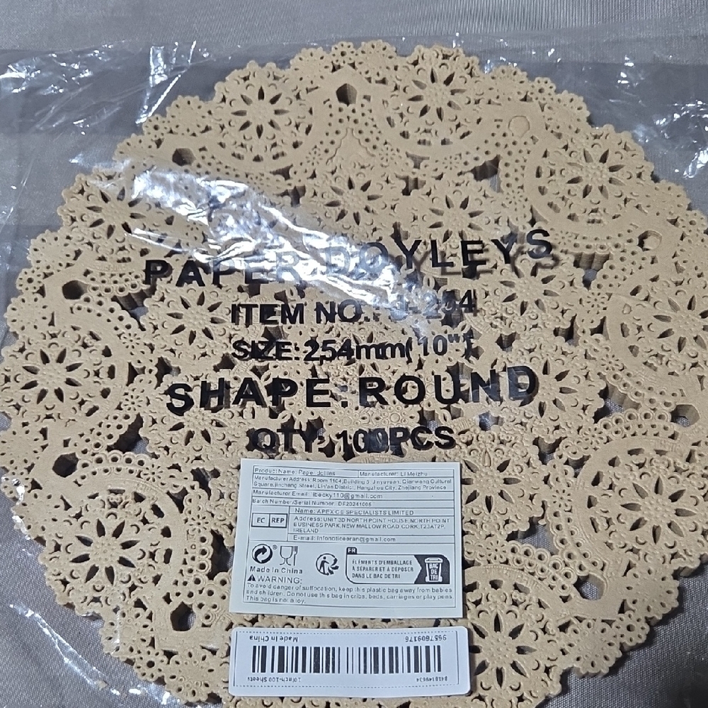 Paper Doilies Round Tan - Pack of 100